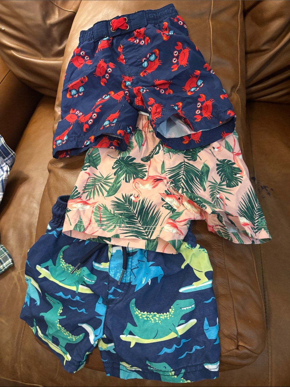 Old Navy Kids Swim Shorts Set - Navy Blue, Red, Pink, Green